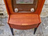 Vintažinė mid century tikmedžio radija su patefonu - nuotraukos Nr. 16