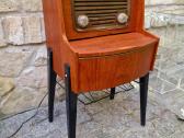Vintažinė mid century tikmedžio radija su patefonu - nuotraukos Nr. 23