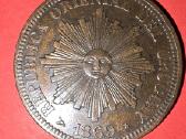 Urugvajus 4 centavos 1869 - nuotraukos Nr. 2