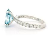 Platinos žiedas sy 2,5ct žydriu LG deimantu - nuotraukos Nr. 8