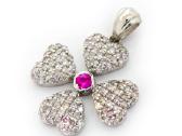 Didelis pakabukas su deimantais ir safyru (0,85ct) - nuotraukos Nr. 2