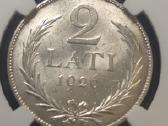 2 latai, Latvija (1926 m.) (Ngc Ms 63) - nuotraukos Nr. 4