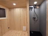 Moderni karkasinė pirtis su dušu ir priepirčiu - nuotraukos Nr. 8