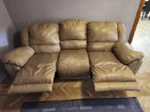 Patogi odinė trivietė sofa su reglaineriais - nuotraukos Nr. 3