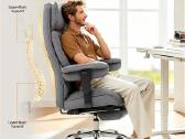 Ergonominė biuro kėdė su kojų atrama - nuotraukos Nr. 4