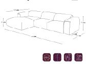 Sia home. Kampinė sofa Nova – smėlio spalva. - nuotraukos Nr. 4
