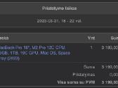 MacBook Pro 16", M2 Pro 12c Cpu, 16gb, 1tb - nuotraukos Nr. 4
