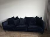 Tamsiai mėlyna svetainės sofa - nuotraukos Nr. 3