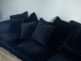 Tamsiai mėlyna svetainės sofa - nuotraukos Nr. 4
