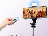 Asmenukių selfie lazda su stovu, LED apšvietimu - nuotraukos Nr. 5