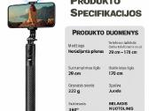 Asmenukių selfie lazda su stovu, LED apšvietimu - nuotraukos Nr. 7