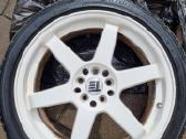 R18 baltos spalvos lieti Te37 stiliaus ratlankiai - nuotraukos Nr. 4