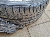 R18 baltos spalvos lieti Te37 stiliaus ratlankiai - nuotraukos Nr. 7