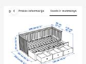 Ikea lova su čiužiniu - nuotraukos Nr. 3