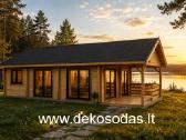 Medinis sodo namelis „gintaras“ 11,7x5,95 m, 44 mm - nuotraukos Nr. 5