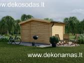 Medinis sodo namelis „corne“ 4,4x2,95 m, 44 mm - nuotraukos Nr. 5
