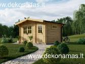 Medinis sodo namelis „corne“ 4,4x2,95 m, 44 mm - nuotraukos Nr. 2