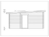 Medinis sodo namelis 5x5 m su terasa, 44mm - nuotraukos Nr. 3
