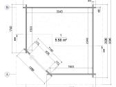 Kampinis medinis sodo namelis 2,60x2,60 m, 40 mm - nuotraukos Nr. 4