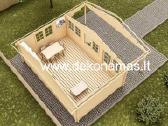 Medinis sodo namas „tauras“ 5,95x4 m, 44 mm - nuotraukos Nr. 4