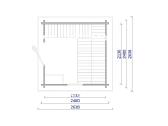 Medinė pirtis „Compact Spa“ 2,40x2,40 m, 45 mm - nuotraukos Nr. 2