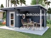 Medinė pirtis „Nordic Haven“ 5,10x3,60 m, 45 mm - nuotraukos Nr. 7