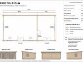 Medinis sodo namelis „verbena“ 8x5 m, 44 mm - nuotraukos Nr. 2