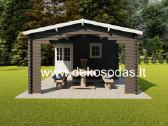 Medinis sodo namelis „Montis 3,90x3,90 m su terasa - nuotraukos Nr. 5