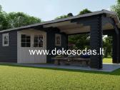 Medinis sodo namelis „Montis 3,90x3,90 m su terasa - nuotraukos Nr. 6