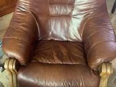 Vyšnios medžio odinis foteliai ir sofa - nuotraukos Nr. 2
