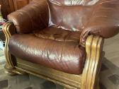 Vyšnios medžio odinis foteliai ir sofa - nuotraukos Nr. 4