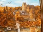 Vintažinis paveikslas su gintaru Trakai. - nuotraukos Nr. 3