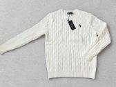 Baltos spalvos cable knit megztinis - nuotraukos Nr. 3