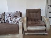 Kampinė sofa-lova ir du foteliai - nuotraukos Nr. 3
