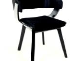 Mid century krėslas su juodu veliūru - nuotraukos Nr. 2