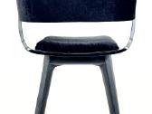 Mid century krėslas su juodu veliūru - nuotraukos Nr. 8
