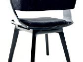Mid century krėslas su juodu veliūru - nuotraukos Nr. 9