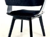 Mid century krėslas su juodu veliūru - nuotraukos Nr. 10