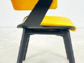 Mid century krėslas su geltonu veliūru - nuotraukos Nr. 4
