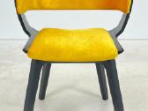 Mid century krėslas su geltonu veliūru - nuotraukos Nr. 6