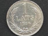 Sidabrinė moneta 1 lats 1924 m. (Latvija) - nuotraukos Nr. 6