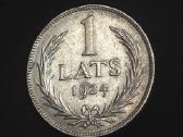 Sidabrinė moneta 1 lats 1924 m. (Latvija) - nuotraukos Nr. 8