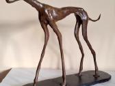 Bronzinės figūros 2vnt. Šuns kurto -28cm - nuotraukos Nr. 3