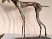 Bronzinės figūros 2vnt. Šuns kurto -28cm - nuotraukos Nr. 7