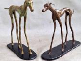 Bronzinės figūros 2vnt. Šuns kurto -28cm - nuotraukos Nr. 12