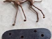 Bronzinės figūros 2vnt. Šuns kurto -28cm - nuotraukos Nr. 24