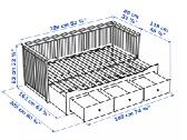 Ikea Hemnes lova su stalčiais + čiužinys - nuotraukos Nr. 4