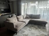 Kampinė smėlio spalvos sofa 2730x 2290 - nuotraukos Nr. 4