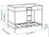 Puikios kokybės Ikea dviaukštė lova Tuffing - nuotraukos Nr. 3