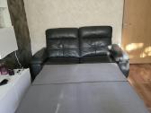 Juoda Odinė Sofa-lova - nuotraukos Nr. 2